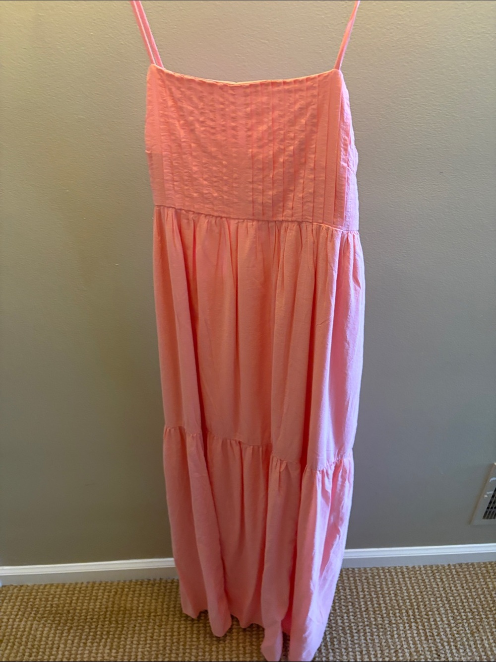 American Eagle Outfitters Light Pink Maxi Skirt with Spaghetti Straps